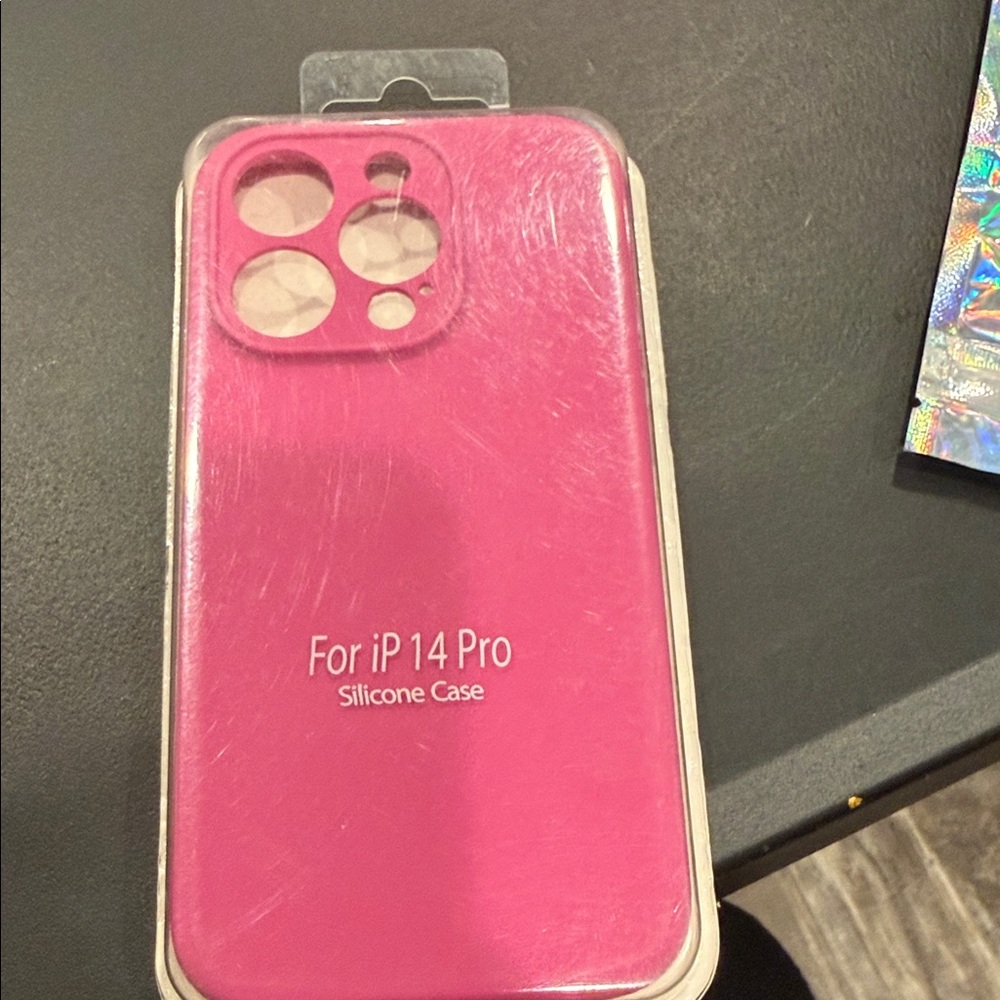 Pink Silicone Case for iPhone 14 Pro